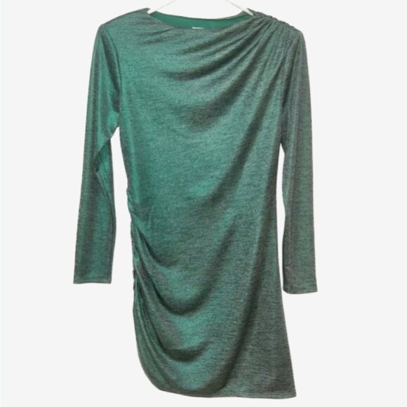 NWT Lovers + Friends Metallic Green Ruched Mini Dress M Revolve Party Sexy - Picture 5 of 15